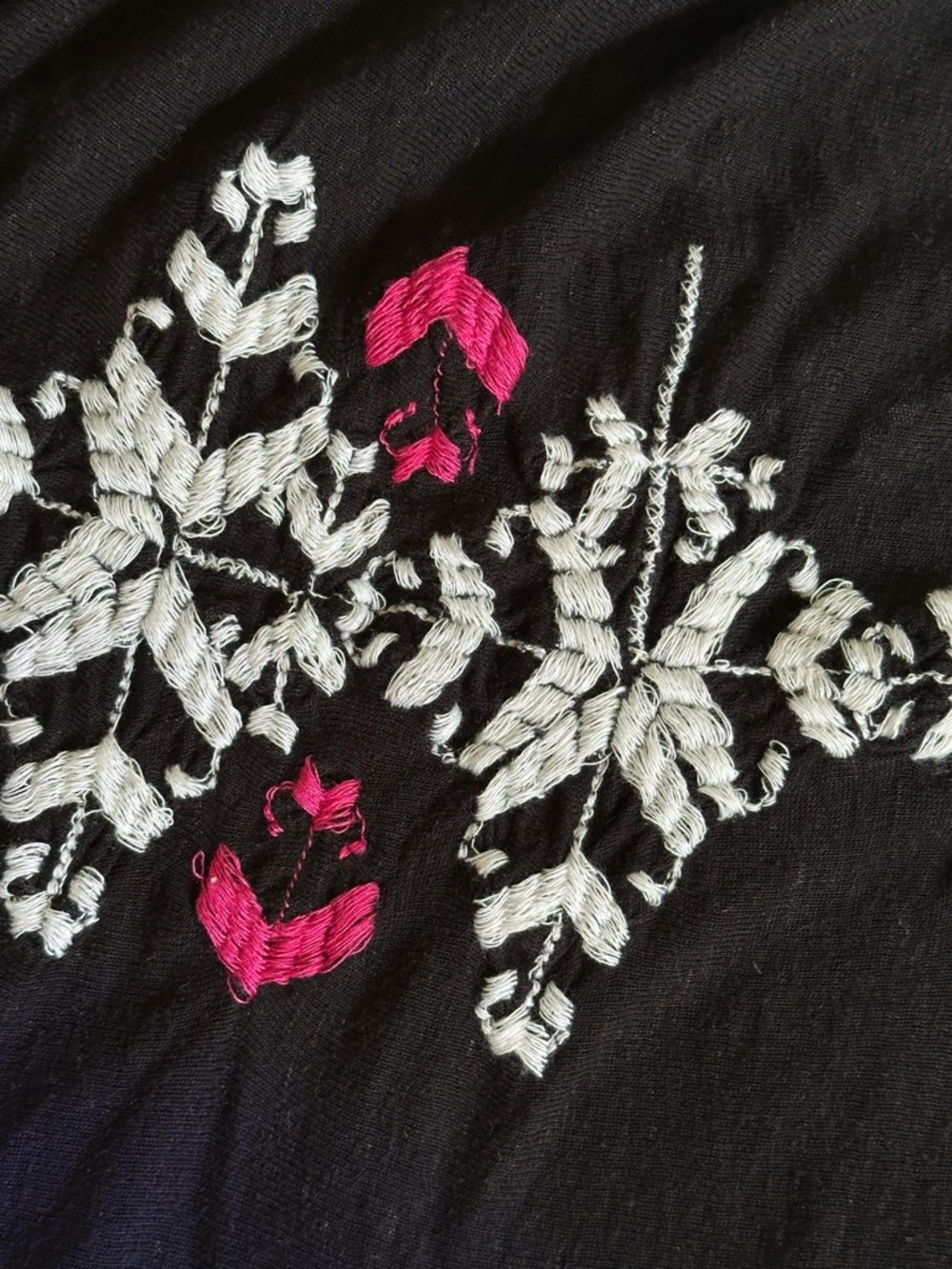 Free People New World Embroidered Cold Shoulder Airy Flowy Boho Top, Size S - Picture 7 of 11